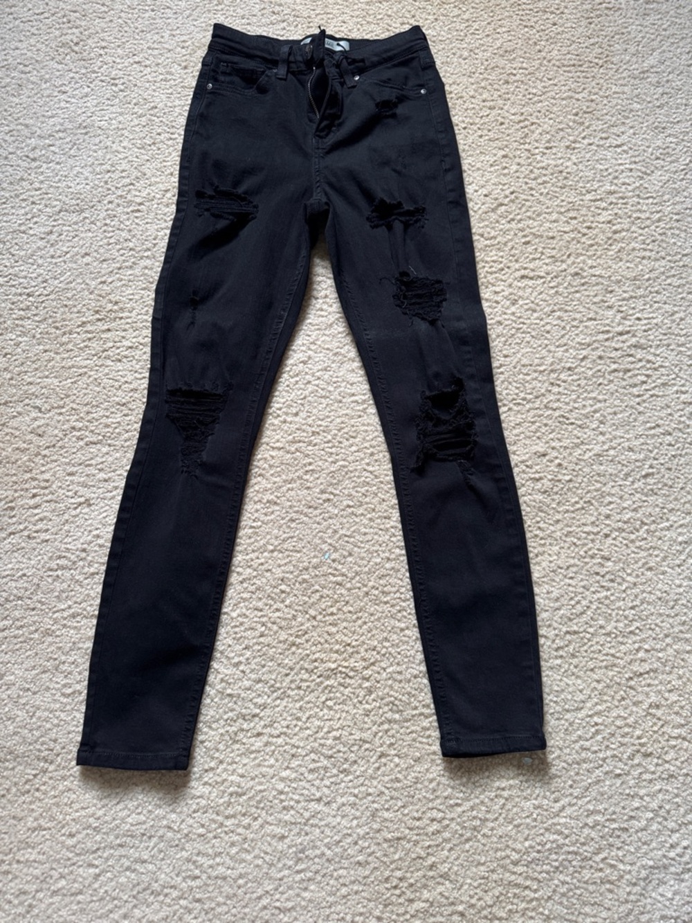 Jamie Kay Black Distressed Skinny Jeans